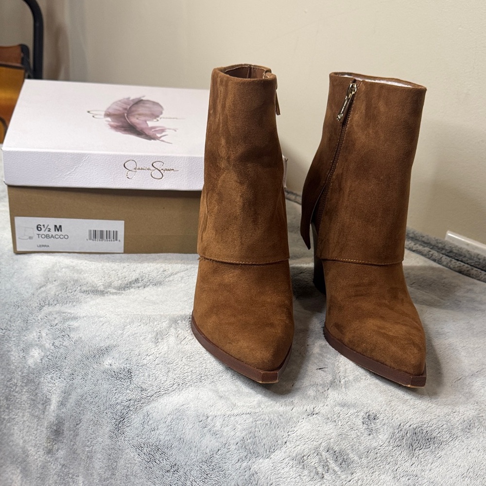 Jessica Simpson Lerra Tobacco Brown Boots - Size 6.5 - Picture 11 of 11